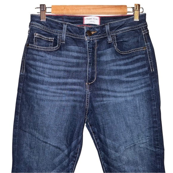 FRAN DENIM April Super High Rise Skinny Jeans Dark Wash Lifter’s Size 27 - Picture 4 of 14